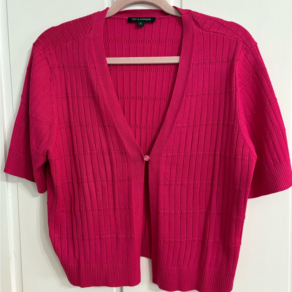 ⭐️$4 when bundled- Pink Short Sleeve Cardigan